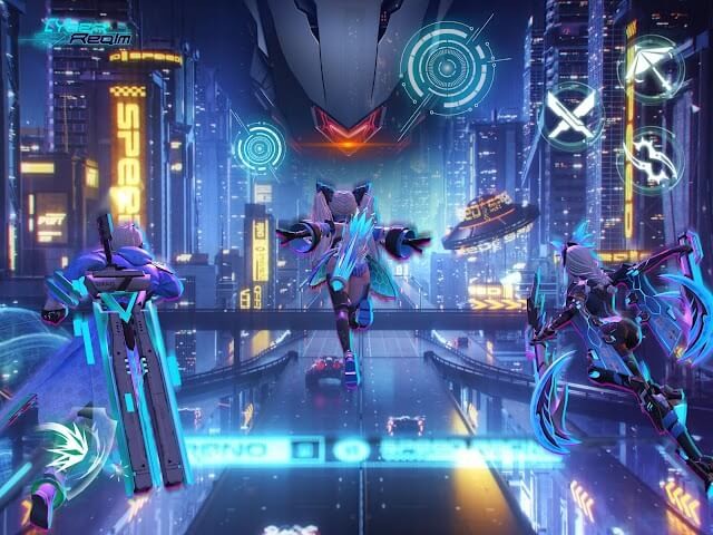 Cyber Realm lấy bối cảnh tương lai trong một thành phố cyperpunk