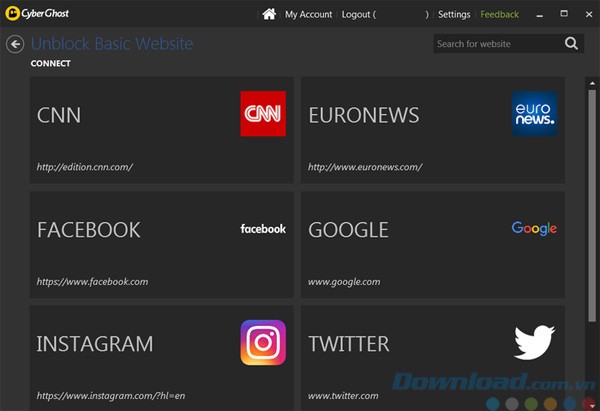 Truy cập trang web bị chặn