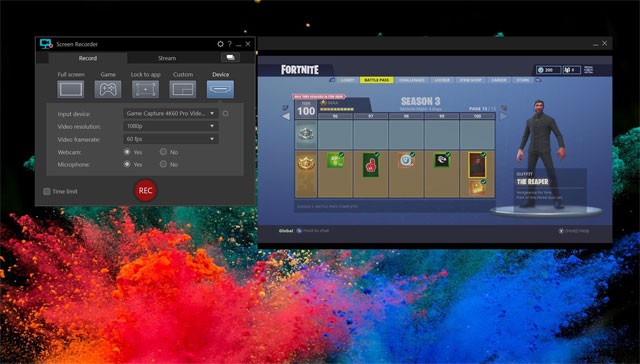 Giao diện Cyberlink Screen Recorder