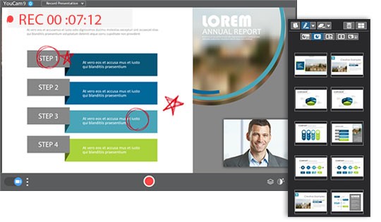 CyberLink YouCam ghi hình buổi diễn thuyết cho doanh nghiệp