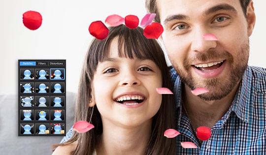 CyberLink YouCam áp dụng hiệu ứng phân tử