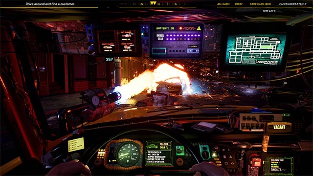 CyberTaxi: Lunatic Nights bao gồm các nhiệm vụ chiến đấu, giao hàng và hành động khác