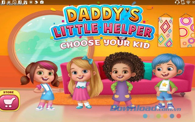 Giao diện chơi game Daddy's Little Helper trên Android