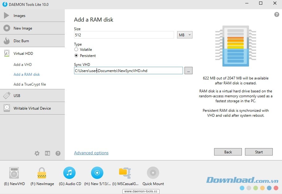 Tạo ổ đĩa ảo với DEAMON Tools Lite