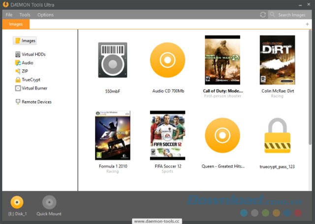 Giao diện DAEMON Tools Ultra 5