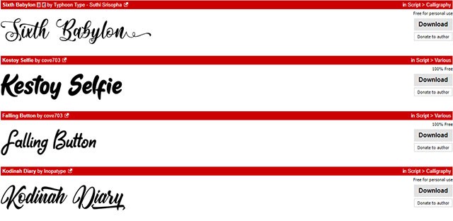 Bộ sưu tập phông chữ mới nhất liên tục được cập nhật trên DaFont.com