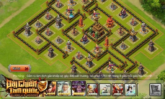 Một trong các cách bố trí của game