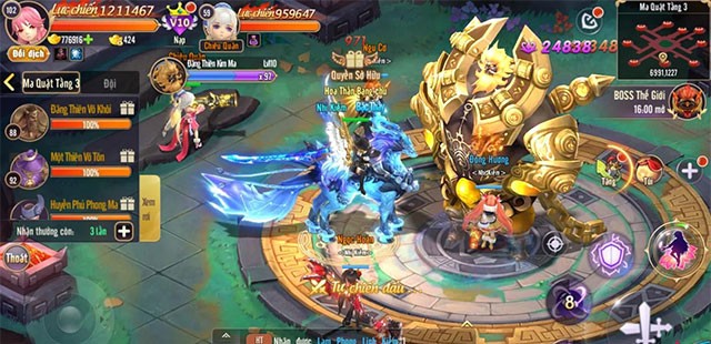 Giao diện chơi game Đại Kiếm Vương Mobile cho iOS