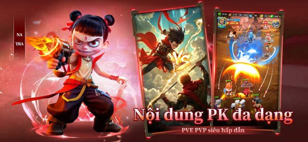 Nội dung PK đa dạng, PvE, PvP siêu hấp dẫn