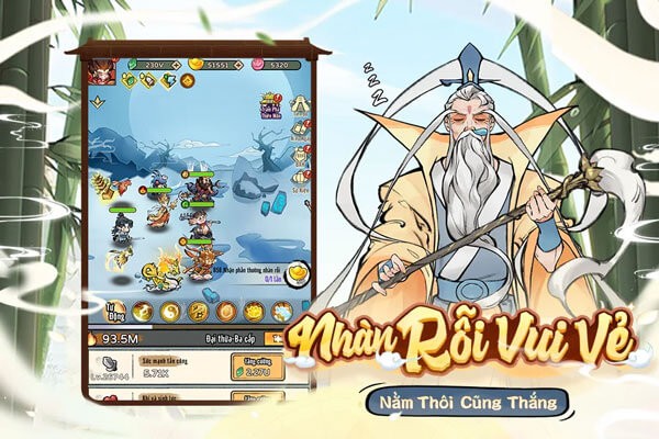 Lối chơi tu tiên nhàn rỗi vui vẻ, nằm thôi cũng thắng