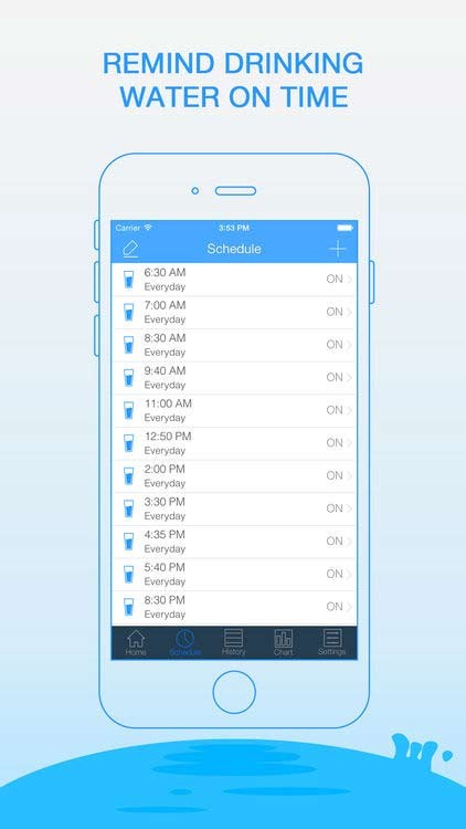 Daily Water nhắc nhở bạn uống nước đúng giờ