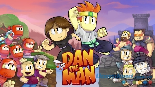 Giao diện vui nhộn của game Dan The Man