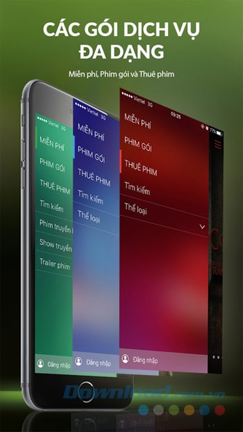 Danet gồm 3 gói phim