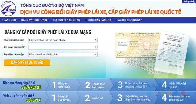 Đăng ký đổi giấy phép lái xe và cấp phép lái xe Quốc tế