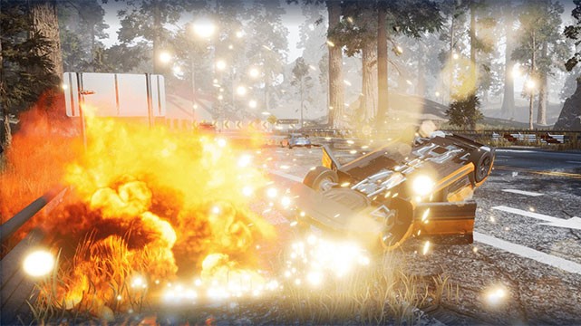 Mãn nhãn với hiệu ứng cháy nổ hoành tráng trong game Dangerous Driving