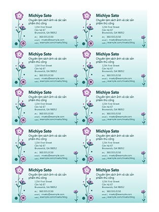 Danh thiếp cành hoa