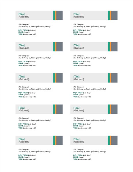 Danh thiếp thiết kế ruy băng