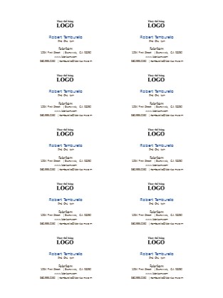 Danh thiếp kèm Logo - Mẫu 2