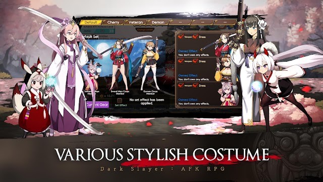 Nhiều phong cách trang phục khác nhau để bạn lựa chọn cho nhân vật