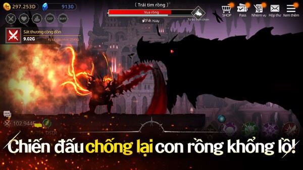 Chiến đấu chống lại con rồng khổng lồ