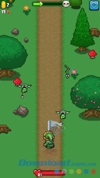 Đồ họa retro của Dash Quest cho Android