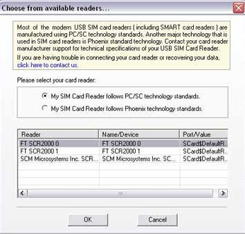 Chọn đầu đọc SIM Card