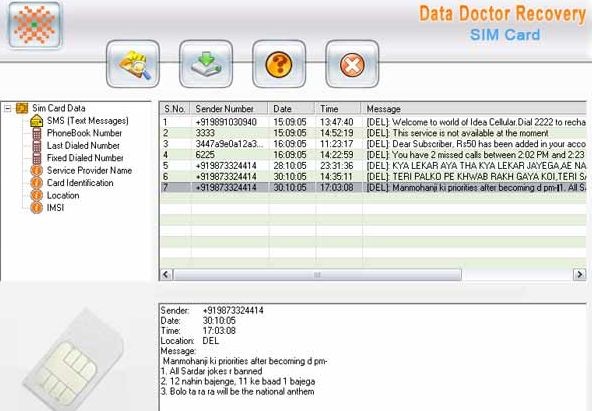 Khôi phục dữ liệu trên SIM