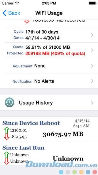 Theo dõi lịch sử