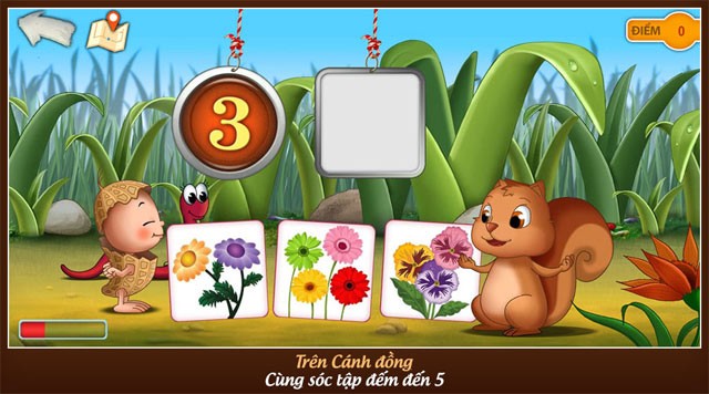 Cùng Sóc tập đếm đến 5