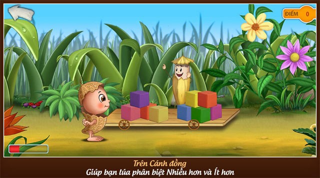 Giúp bạn Lúa phân biệt nhiều hơn, ít hơn