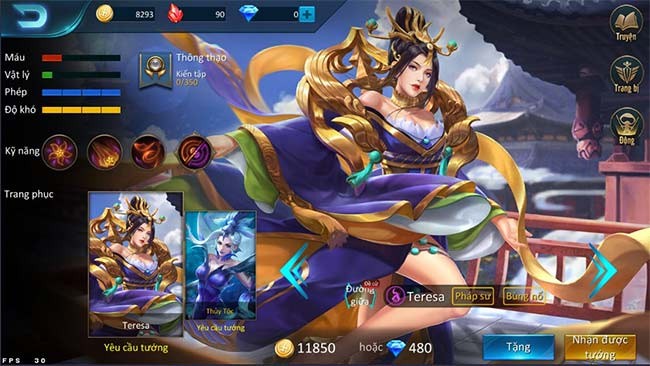 Độ khó tướng Teresa trong Đấu Trường Vinh Quang