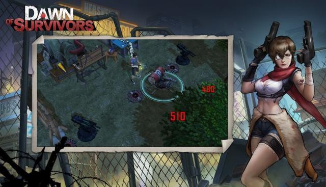 Chiến đấu chống lại sự tấn công của zombie trong game Dawn of Survivors