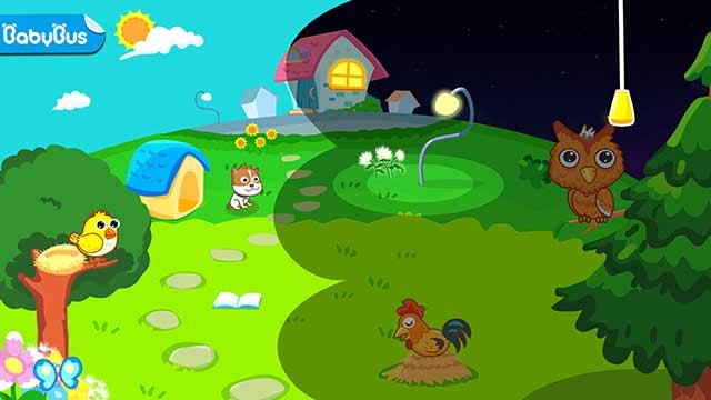 Game Day and Night của BabyBus dạy bé phân biệt ngày và đêm cực thú vị