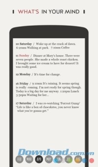 DayGram cho Android lưu lại suy nghĩ của bạn
