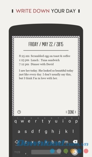 Ghi lại mọi hoạt động với DayGram cho Android