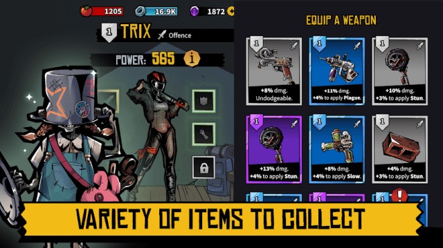 Thu thập các item đa dạng