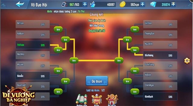 Các hoạt động trong Đế Vương Bá Nghiệp