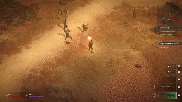 Đi vào các khu vực bị zombie xâm chiếm để hoàn thành mục tiêu