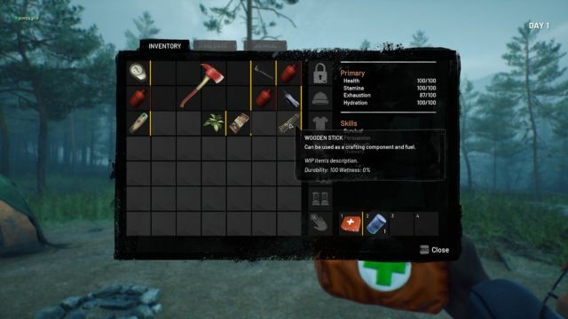 Quản lý tài nguyên trong balo để đảm bảo khả năng sống sót cao cho nhân vật