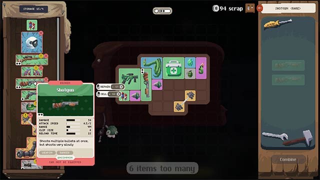 Sử dụng tài nguyên thu thập để chế tạo vũ khí mới với khả năng nâng cấp mạnh mẽ