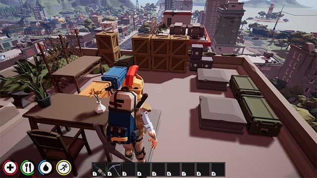 DeadPoly là game bắn zombie kết hợp với việc xây dựng và chế tạo căn cứ