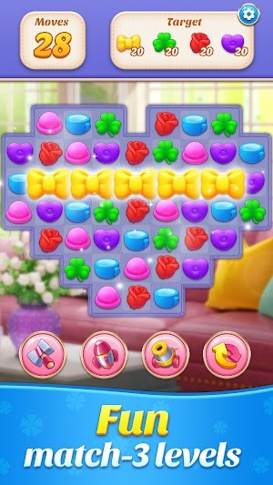 Các màn chơi match-3 vui nhộn