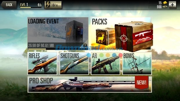 Nâng cấp súng và phụ kiện trong shop