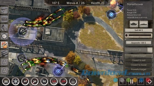 Mục tiêu của game thủ Defense Zone 3 HD cho iOS là triệt hạ nhiều quân địch nhất có thể