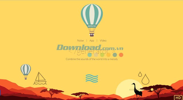Giao diện chính của Defonic