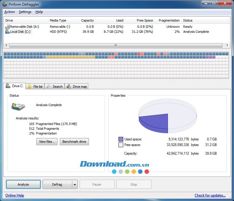 Defraggler trên Windows 7