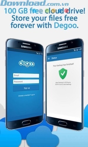 Lưu trữ file vĩnh viễn với 100 G B dung lượng miễn phí