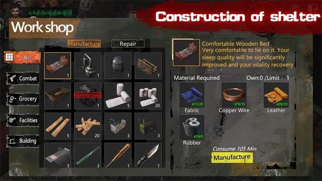 Tự chế tạo các vật dụng và vũ khí thủ công để tìm cách sinh tồn