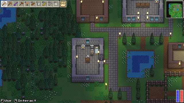 Xây dựng nơi trú ẩn an toàn và tuyển dụng các NPC để hỗ trợ bạn