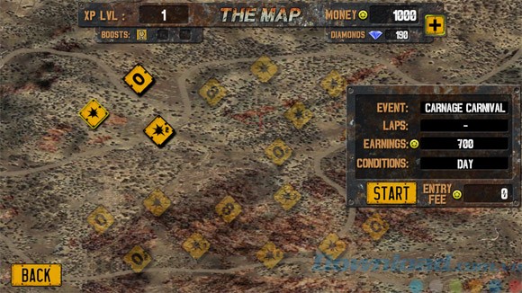 Bản đồ game Demolition Derby: Crash Racing